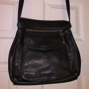 Fossil leather shoulder bag